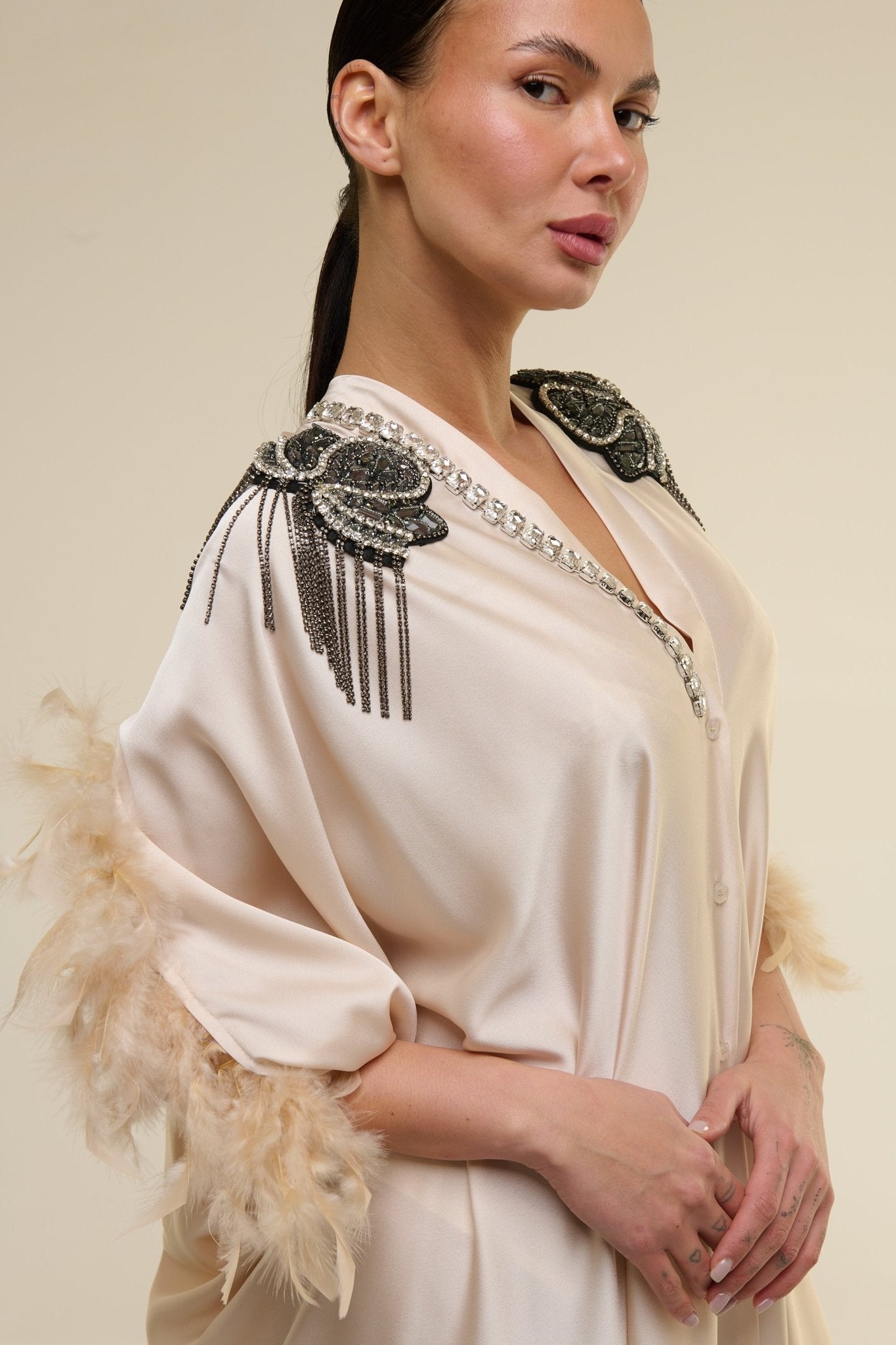 Caftano Gioiello Champagne - 22 Spazio Boutique