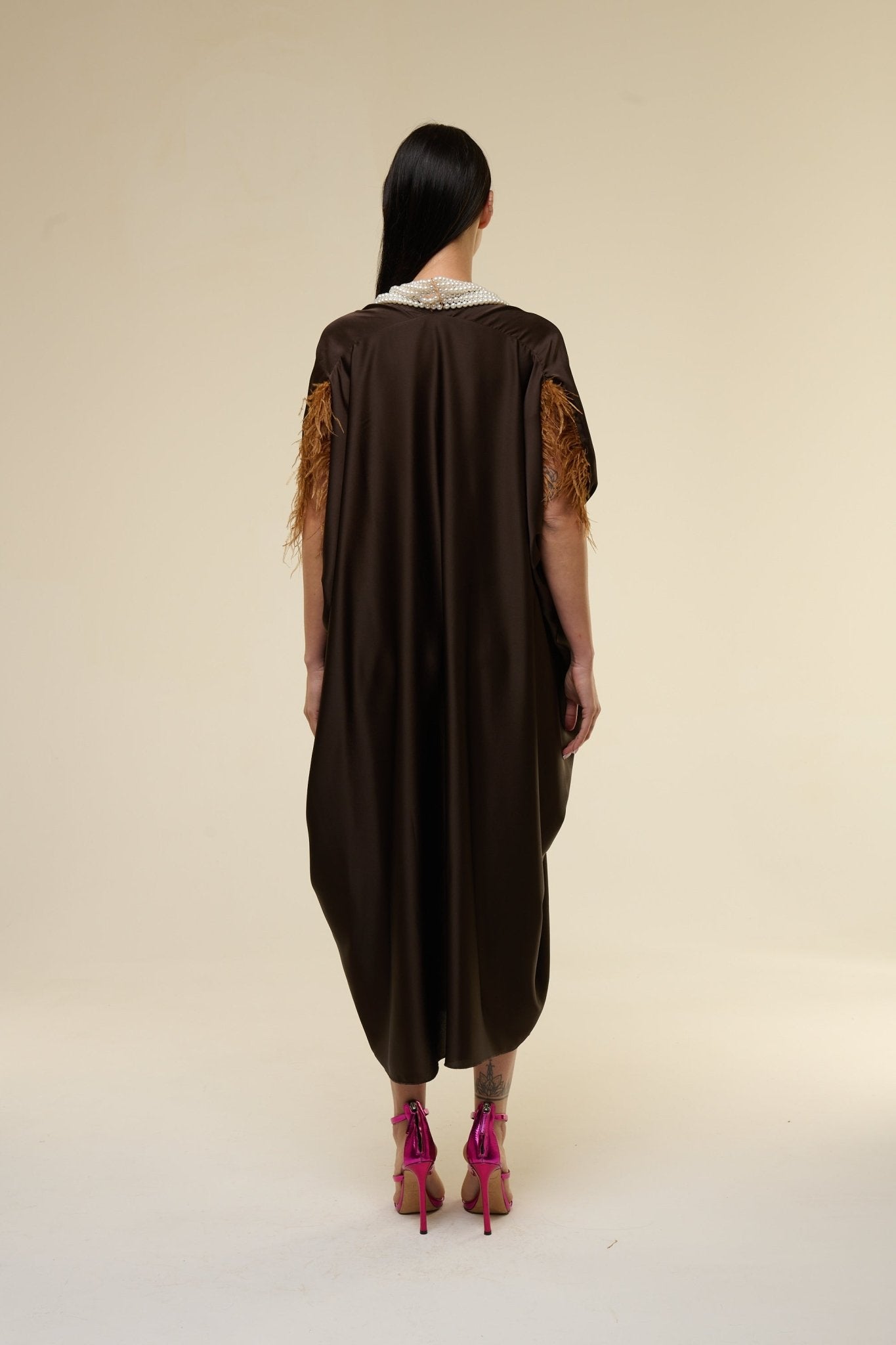 Caftano Marrone Perle - 22 Spazio Boutique