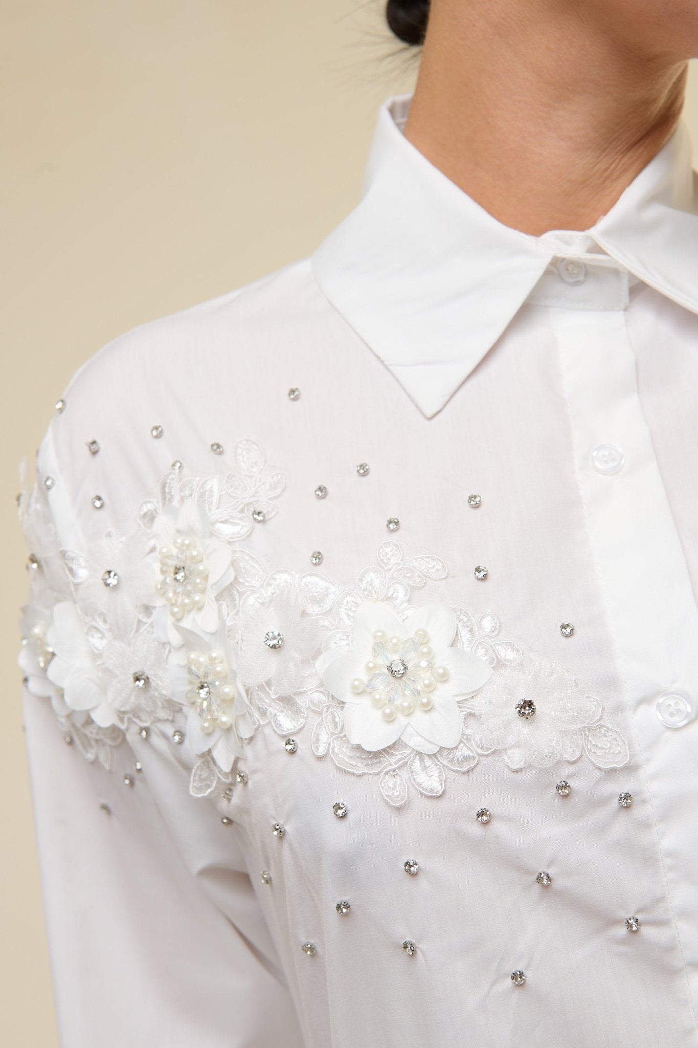 Camicia White Flowers - 22 Spazio Boutique