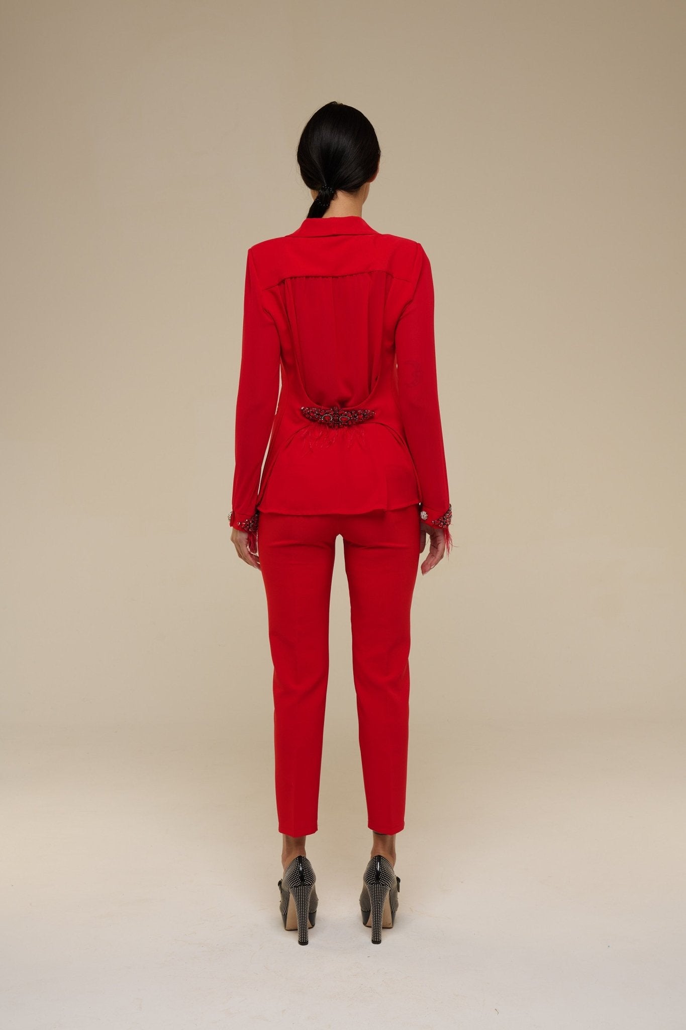 Tailleur Chiffon Rosso - 22 Spazio Boutique