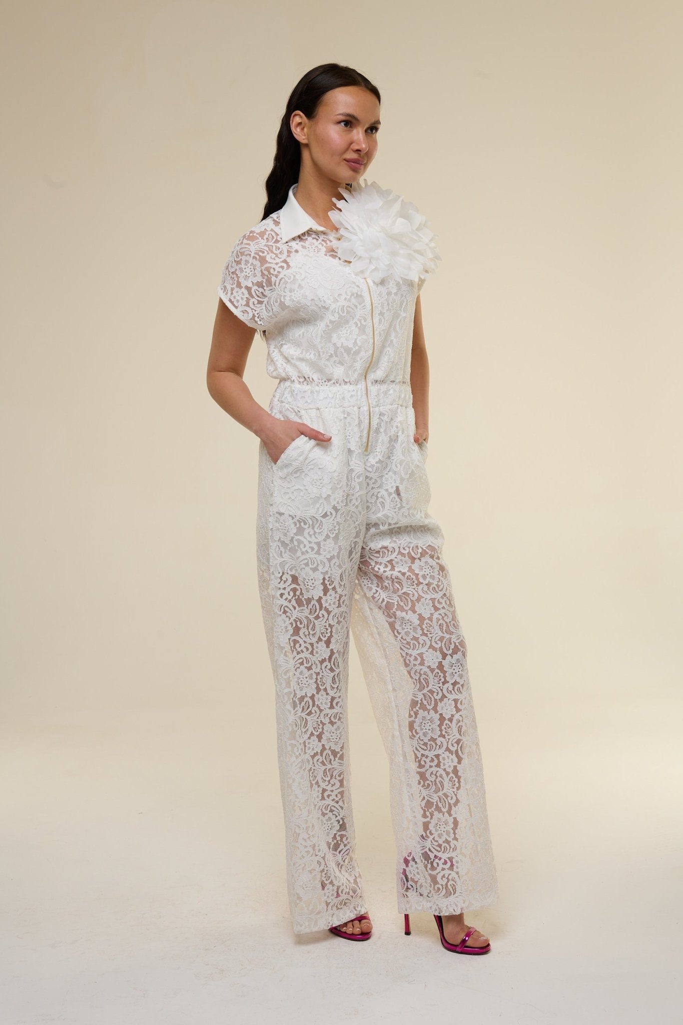 Tuta Pizzo Sandy Bianca - 22 Spazio Boutique