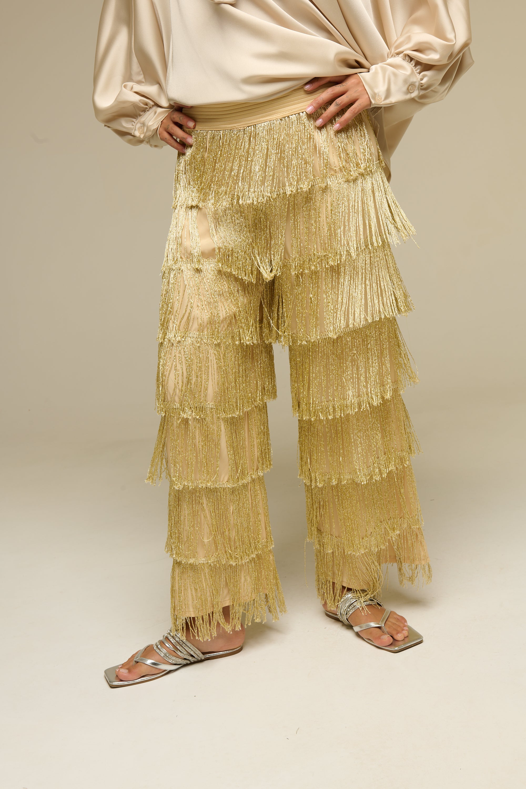Pantalone Frangia Gold