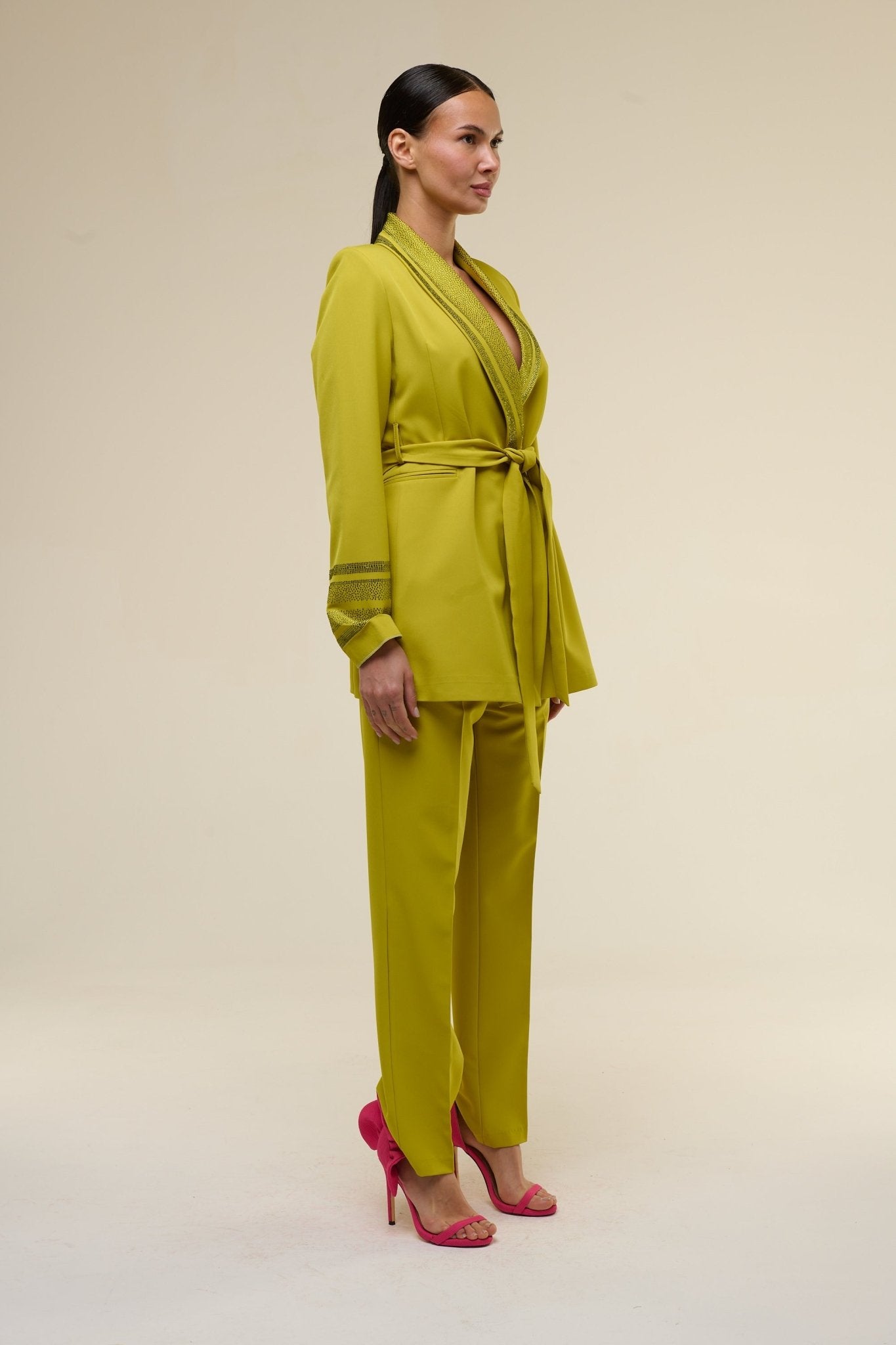 Tailleur lime couture- 22 Spazio Boutique