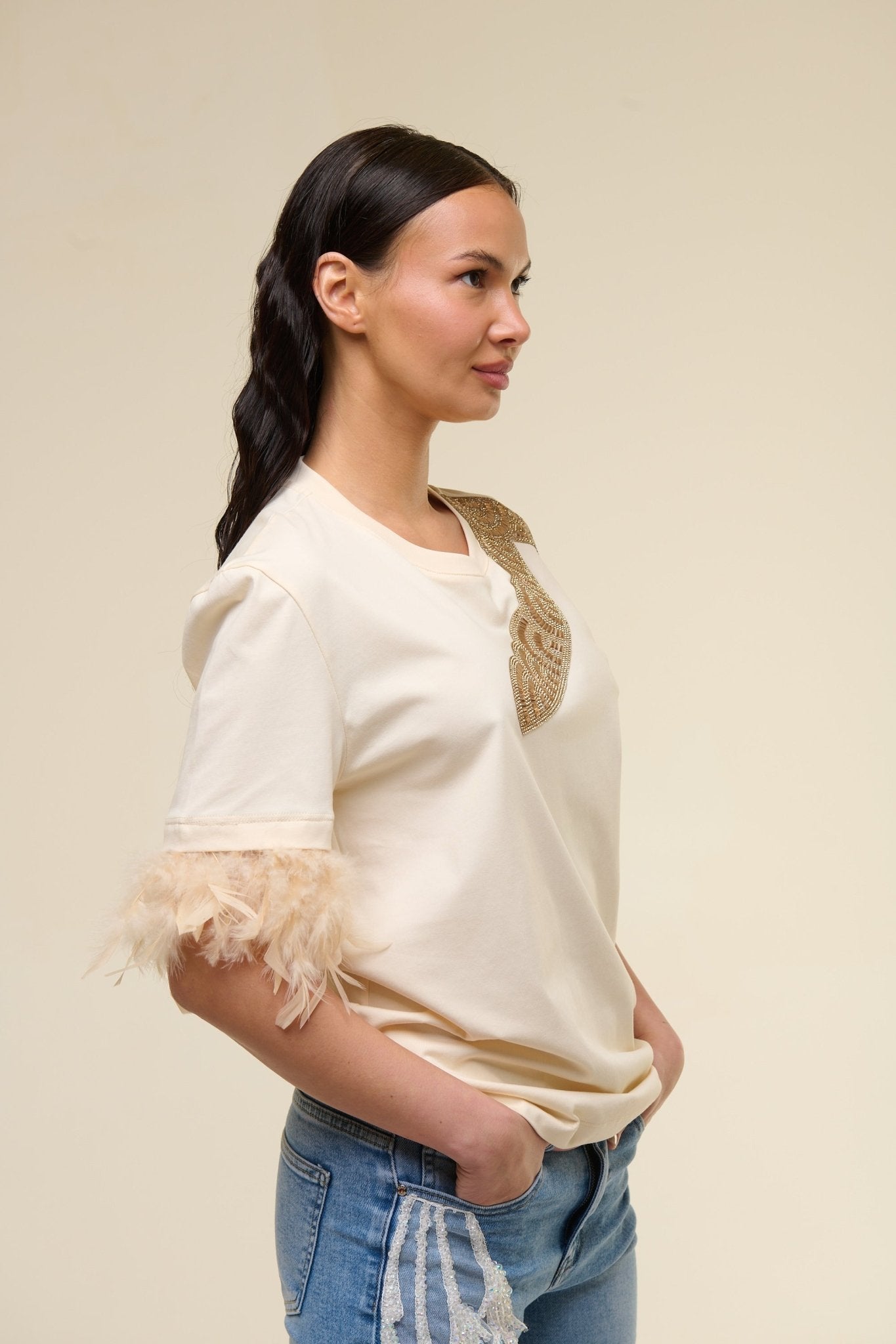 Shirt Beige Gioiello - 22 Spazio Boutique