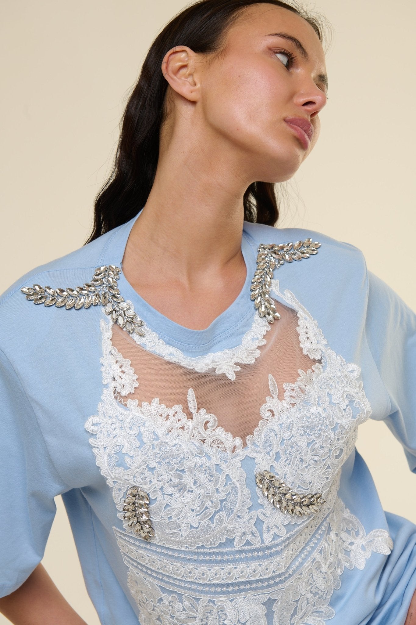 Shirt Azzurra Gioiello - 22 Spazio Boutique