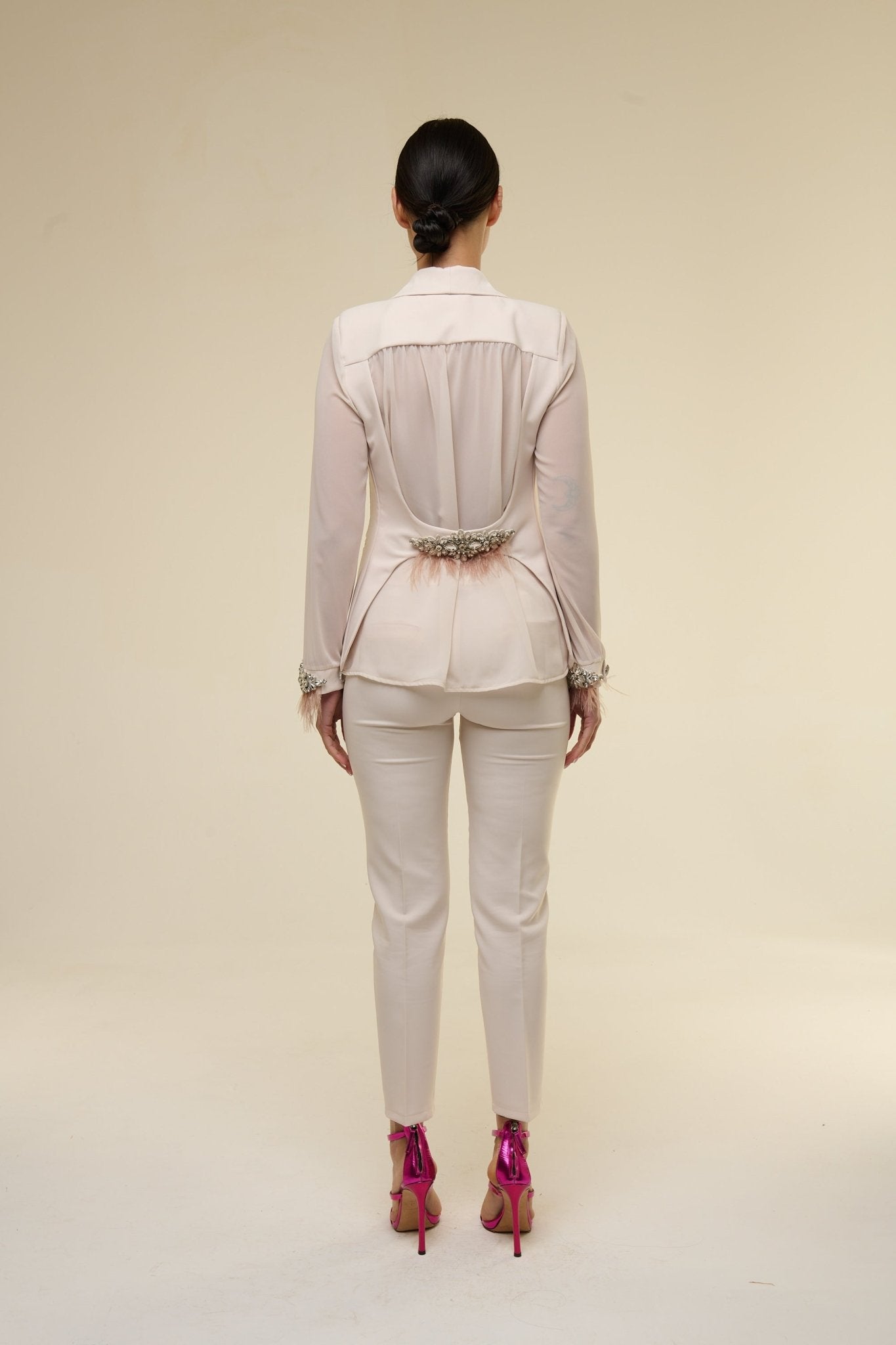 Tailleur Chiffon Beige - 22 Spazio Boutique