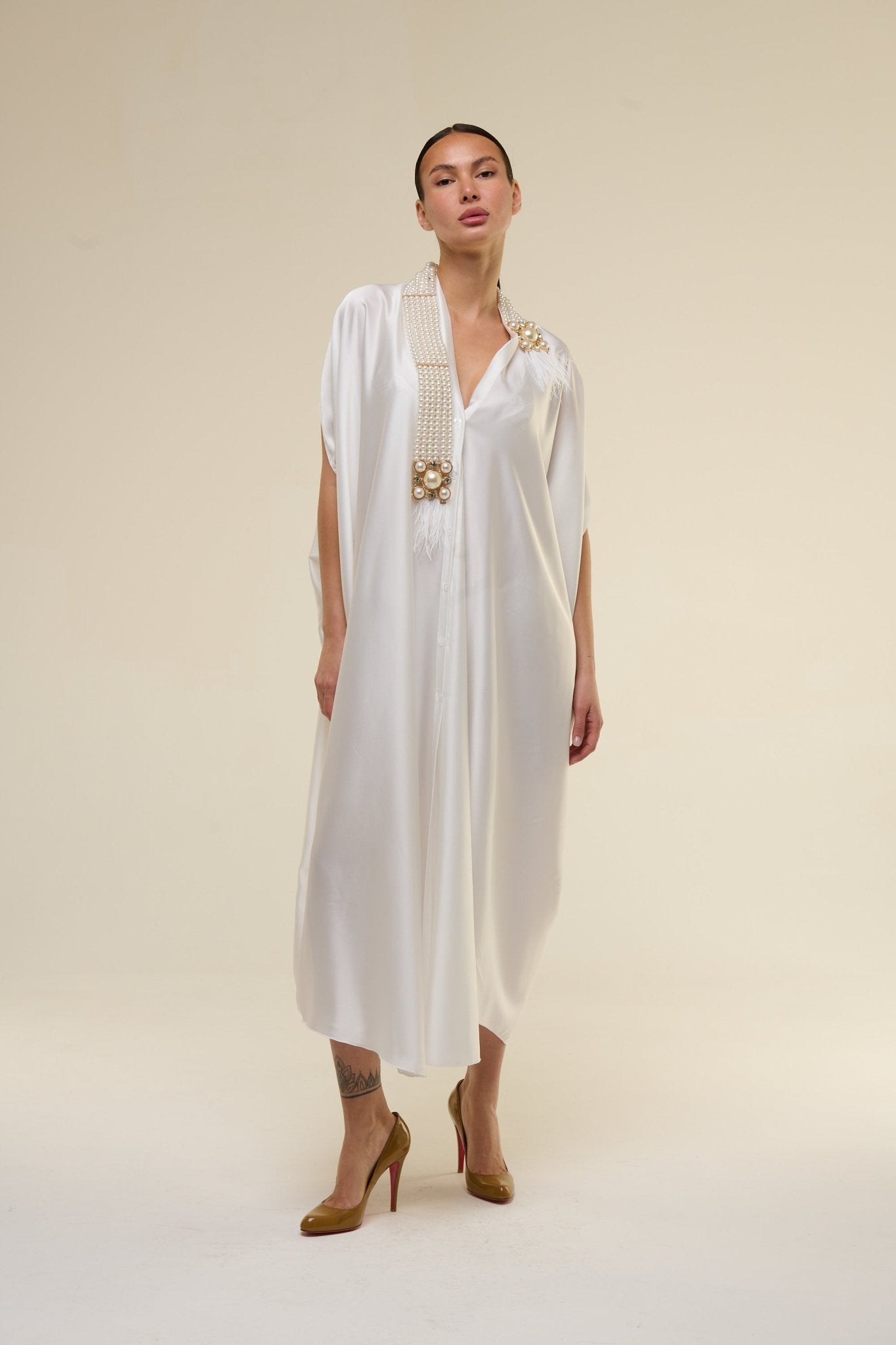 Caftano Gioiello Bianco Avorio - 22 Spazio Boutique