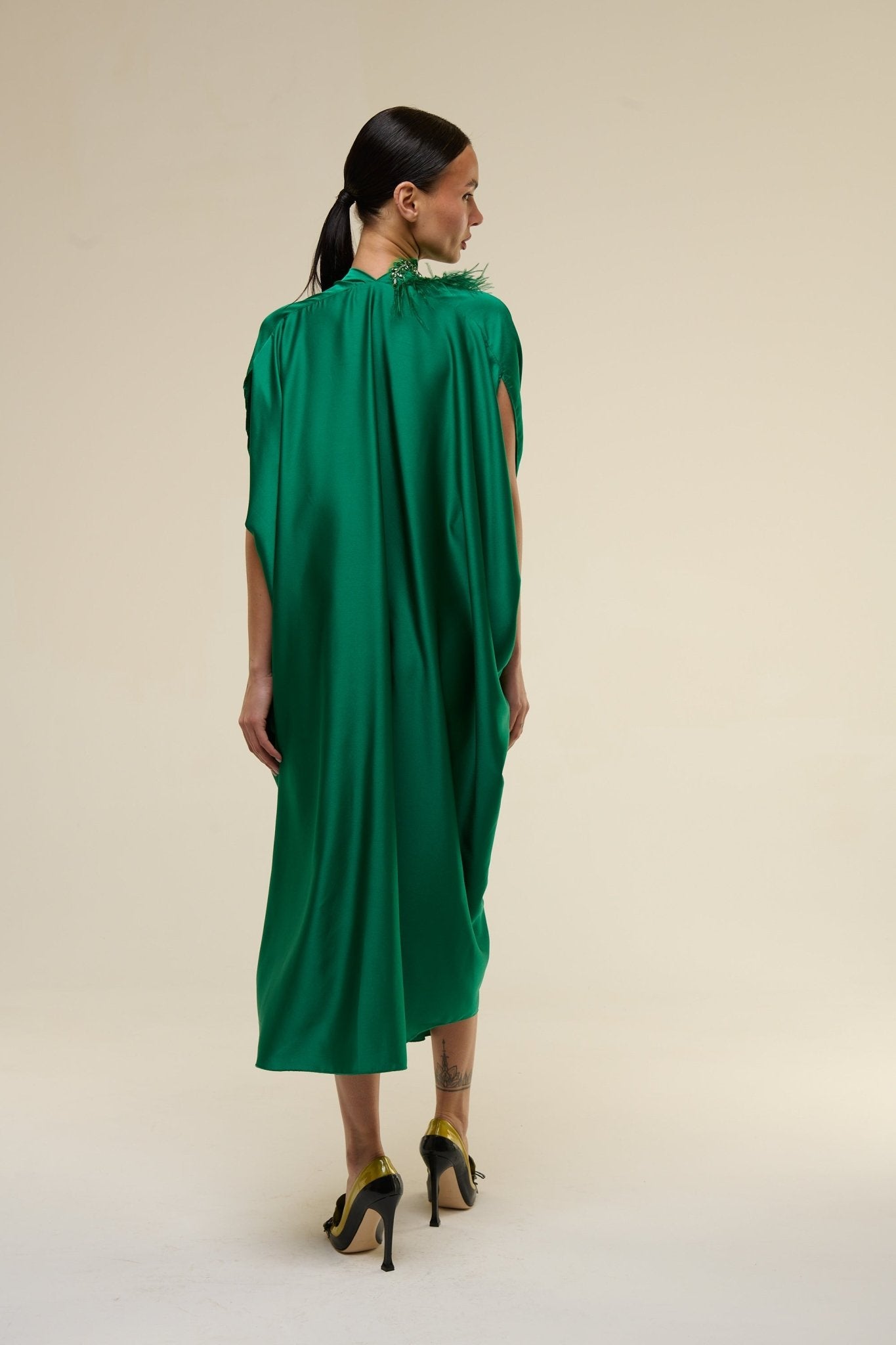 Caftano Gioiello verde smeraldo - 22 Spazio Boutique