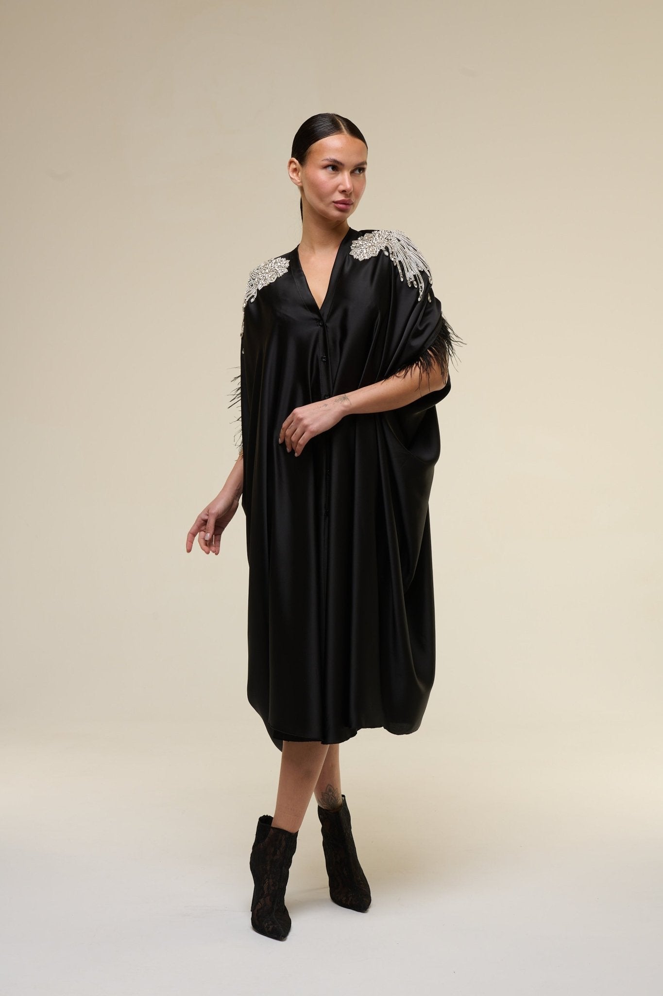 Caftano Gioiello Nero - 22 Spazio Boutique