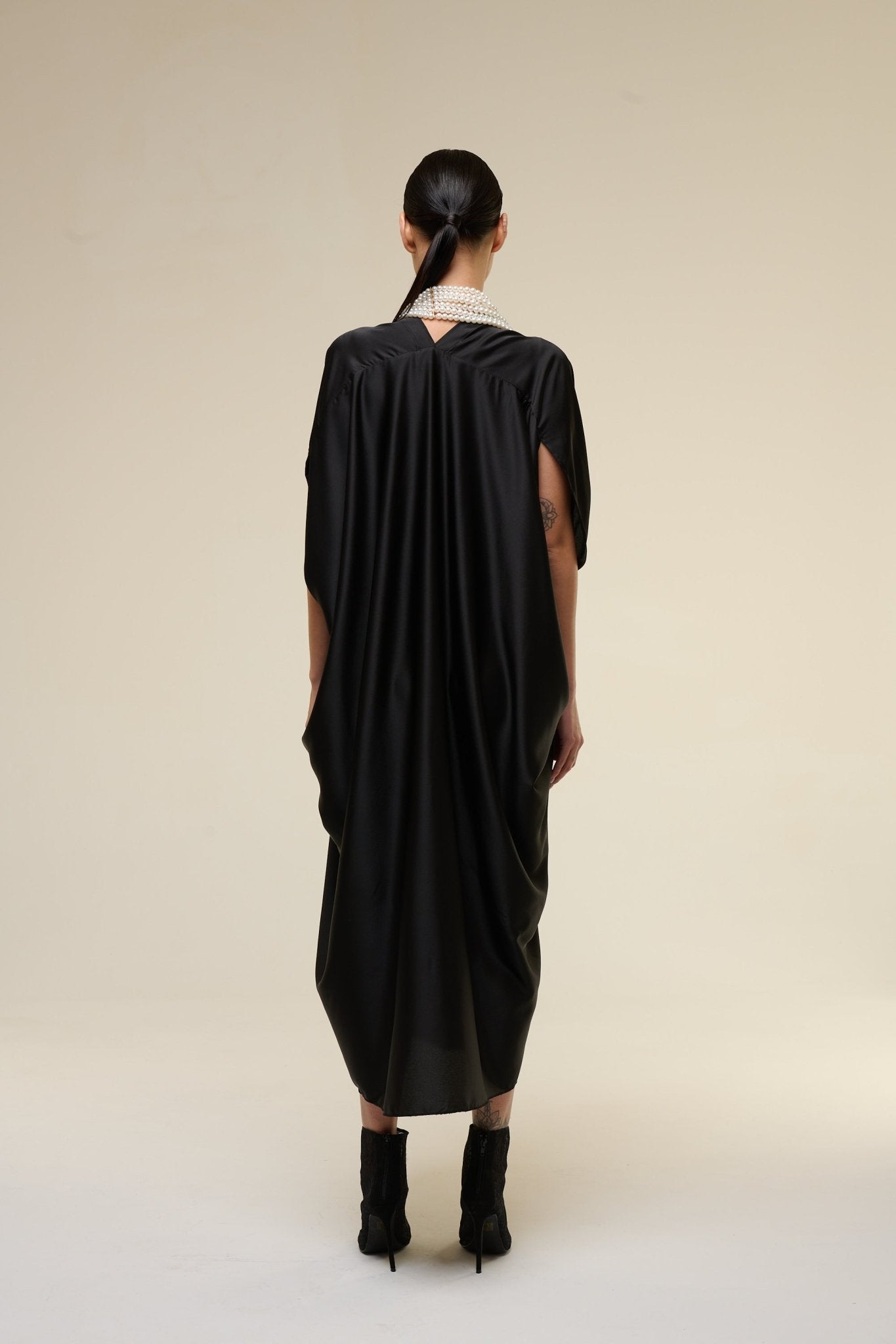 Caftano Gioiello Nero Perle - 22 Spazio Boutique