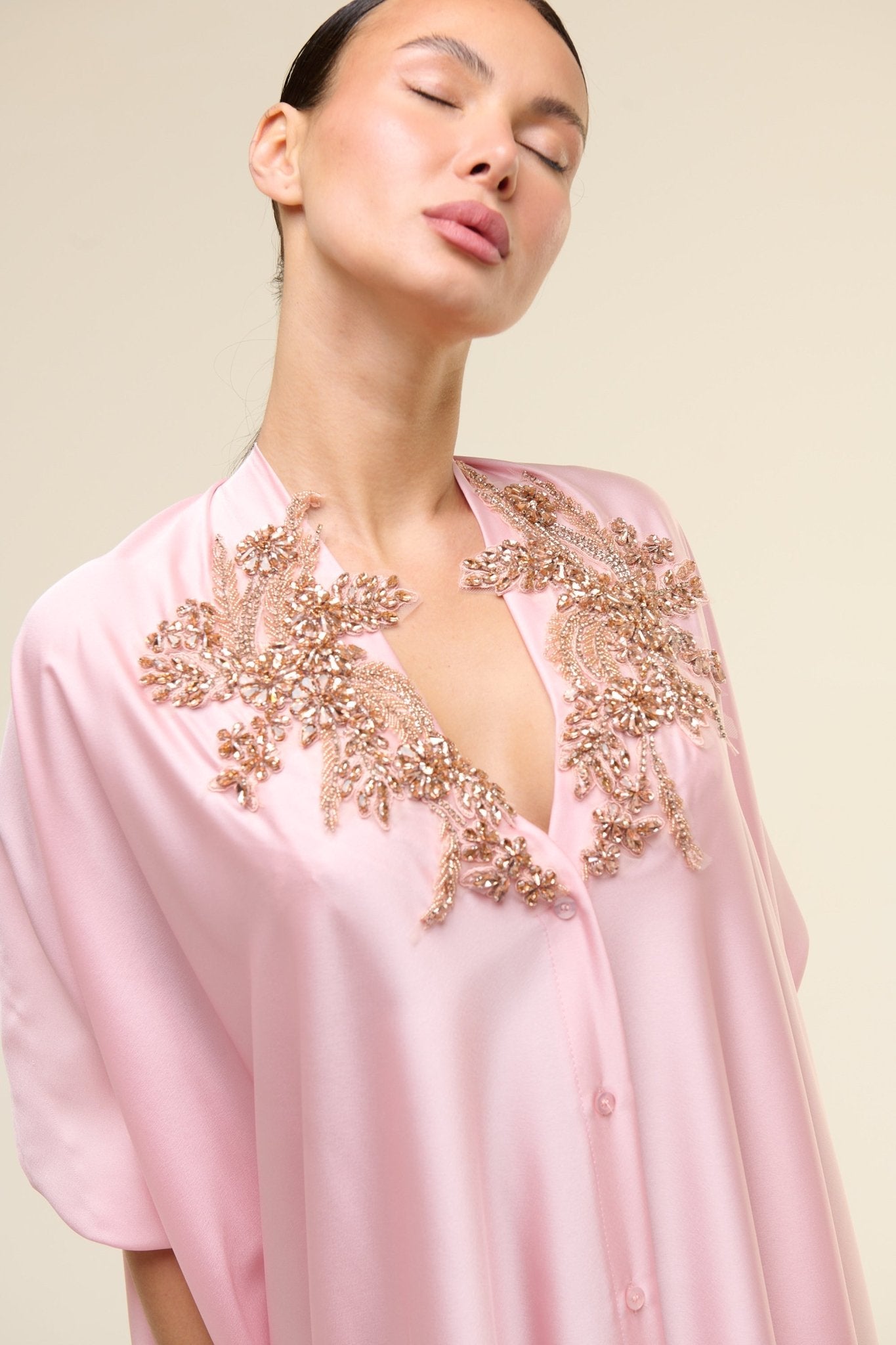Caftano Gioiello rosa - 22 Spazio Boutique