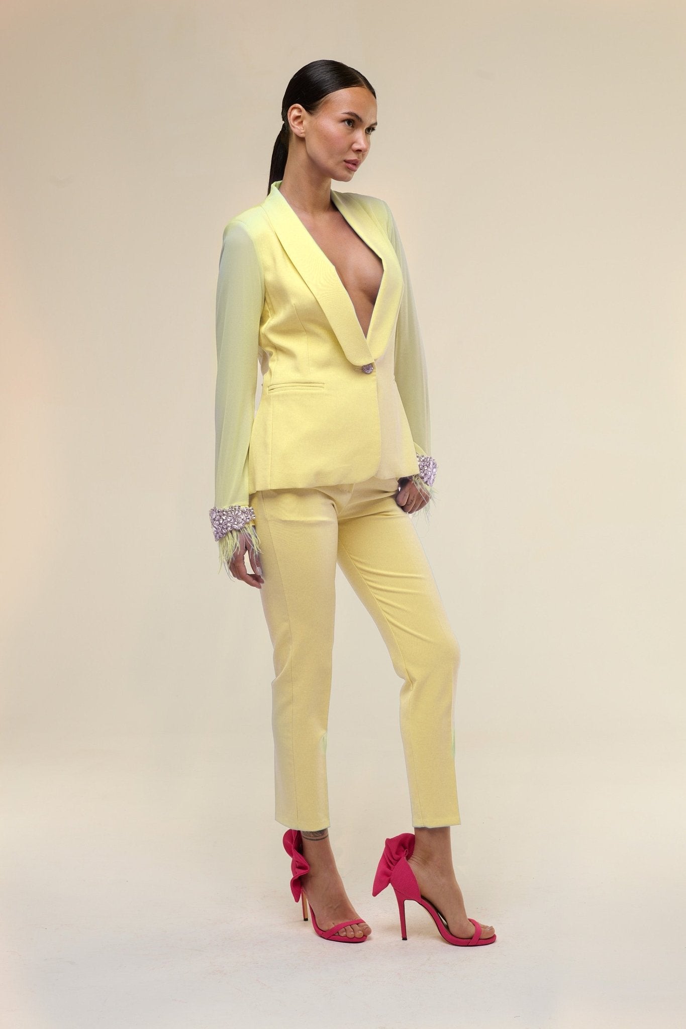 Tailleur Chiffon Giallo - 22 Spazio Boutique