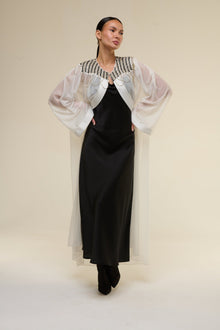 Caftano Nancy Bianco Black - 22 Spazio Boutique