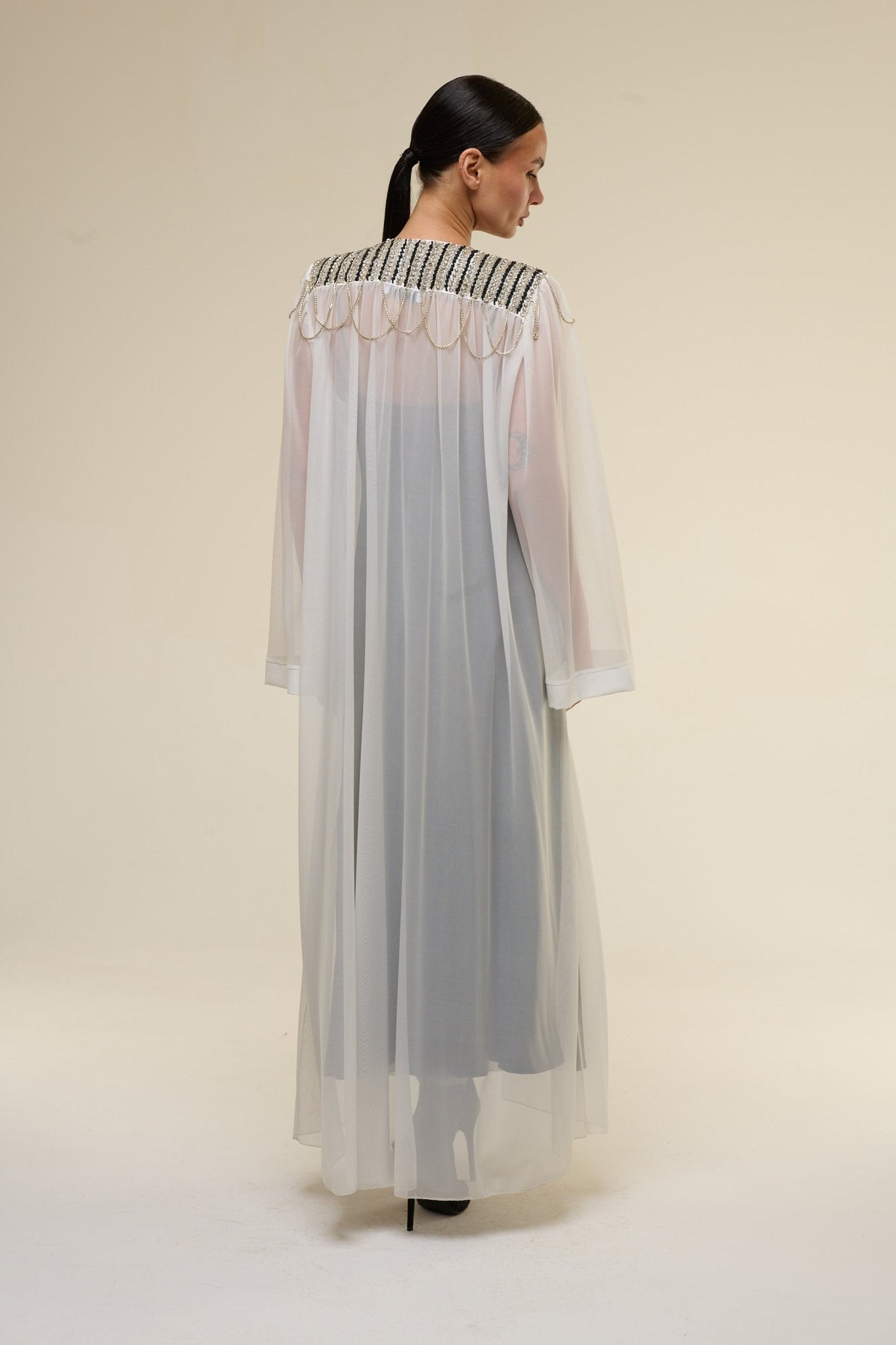 Caftano Nancy Bianco Black - 22 Spazio Boutique