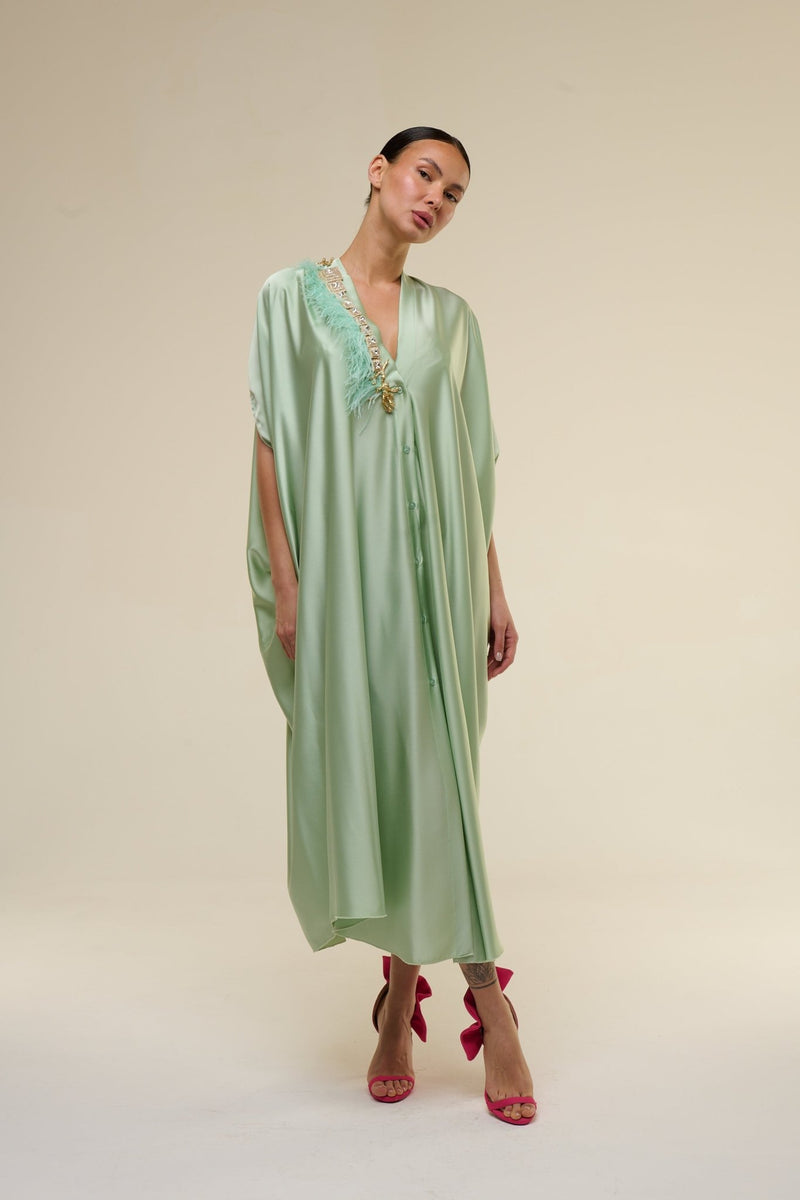 Caftano Gioiello Verde Petrolio - 22 Spazio Boutique