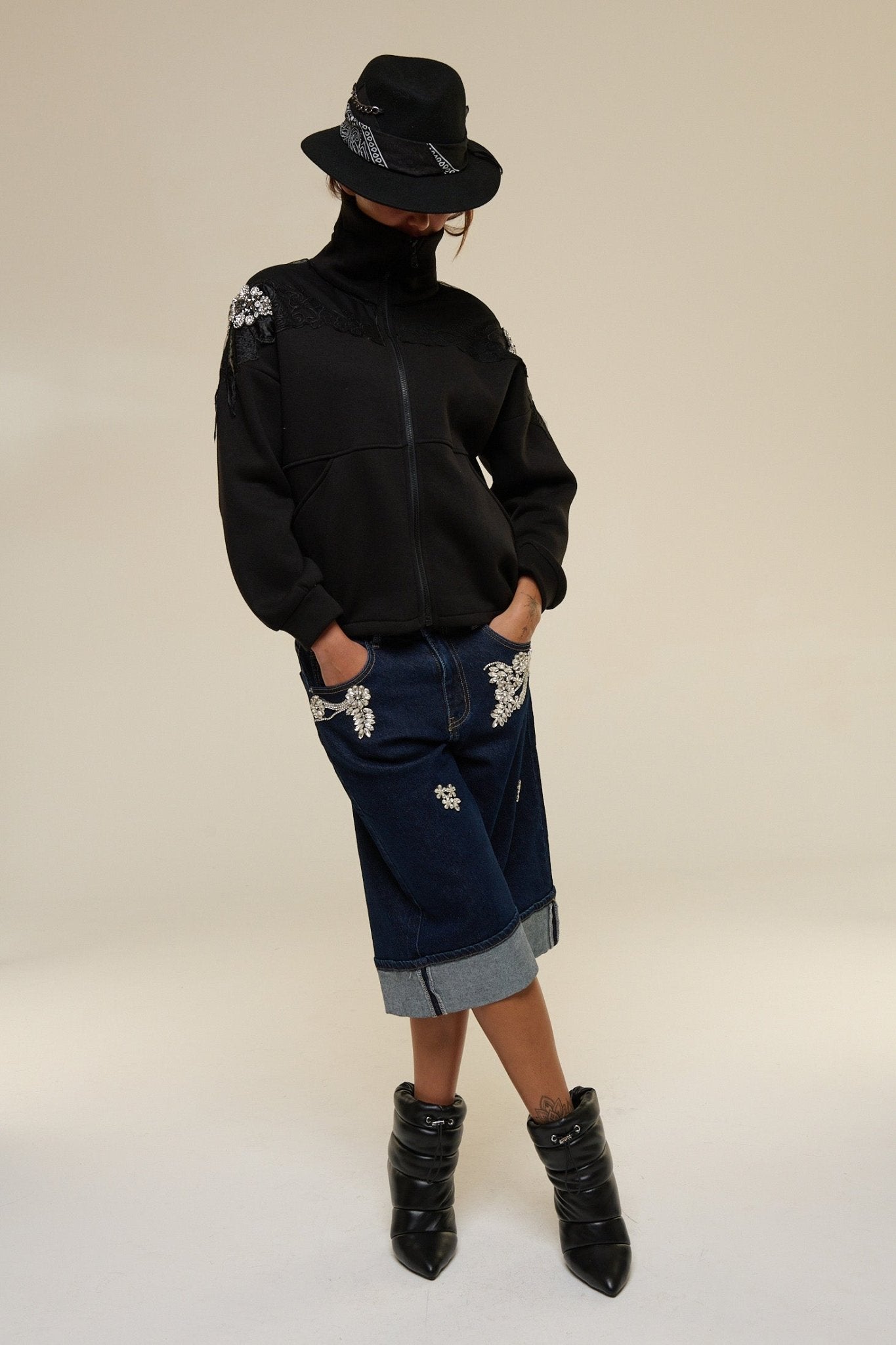 Bermuda Jeans Crystal - 22 Spazio Boutique