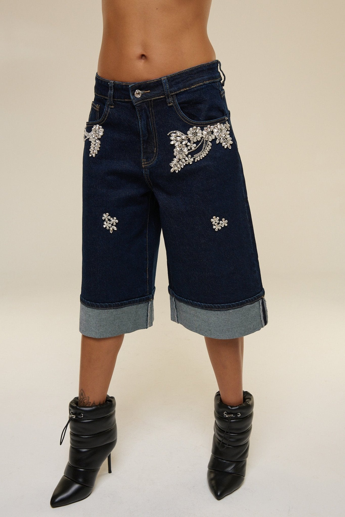 Bermuda Jeans Crystal - 22 Spazio Boutique