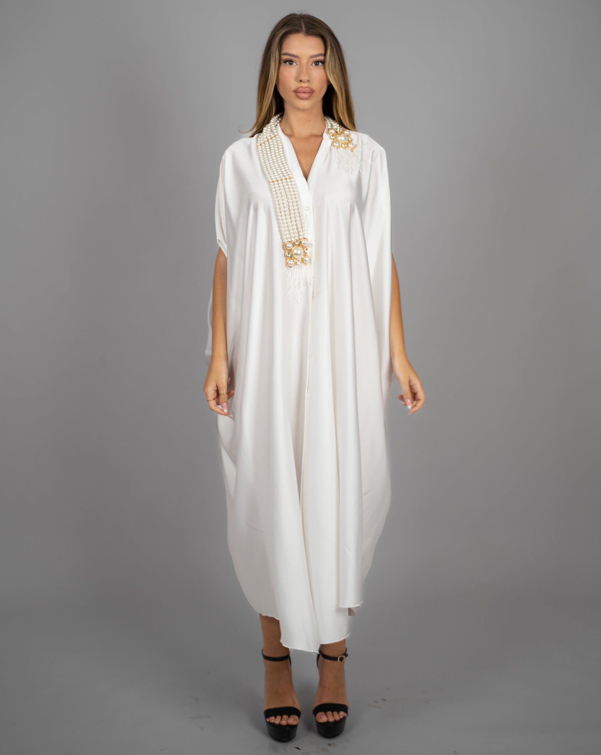 Caftano Gioiello Bianco Avorio