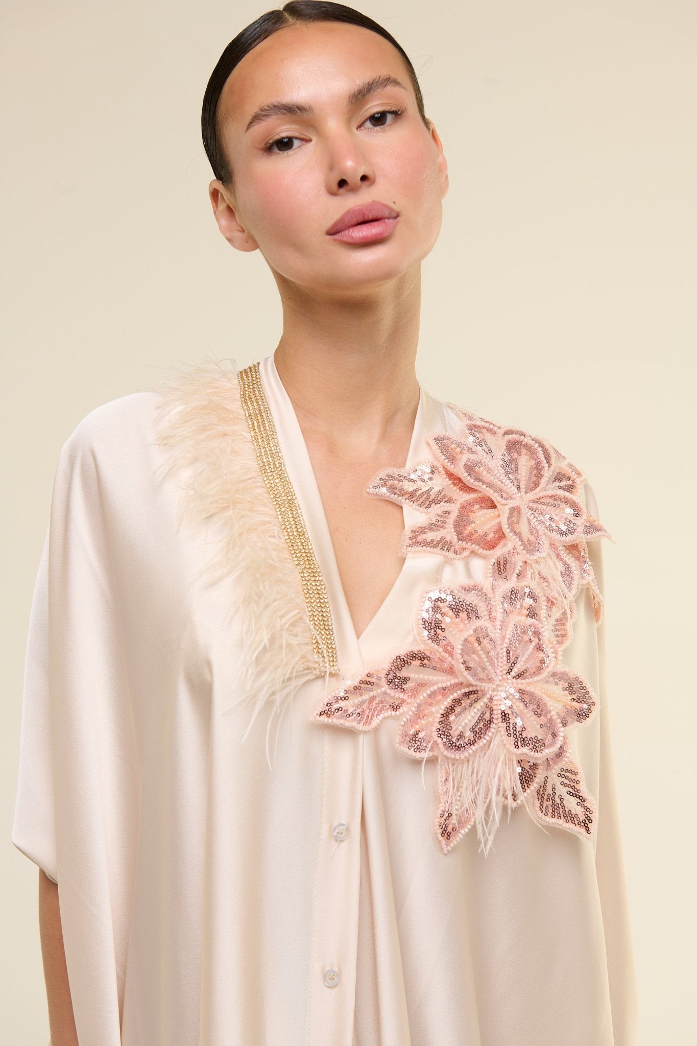 Caftano Rosa Cipria - 22 Spazio Boutique