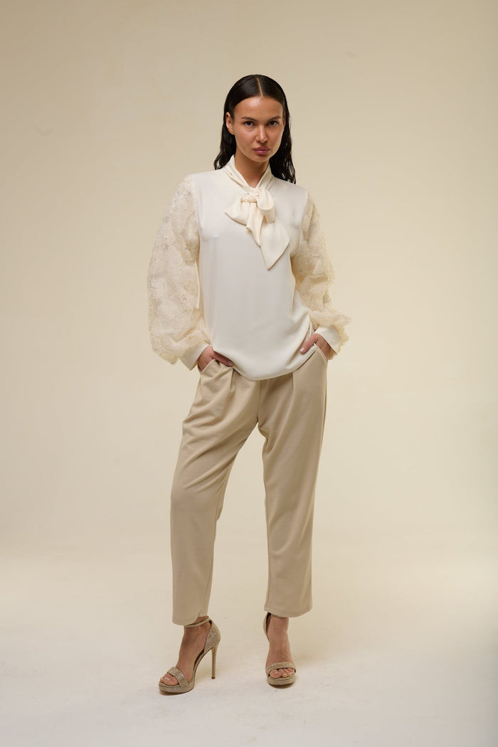 Camicia Cream Flower - 22 Spazio Boutique