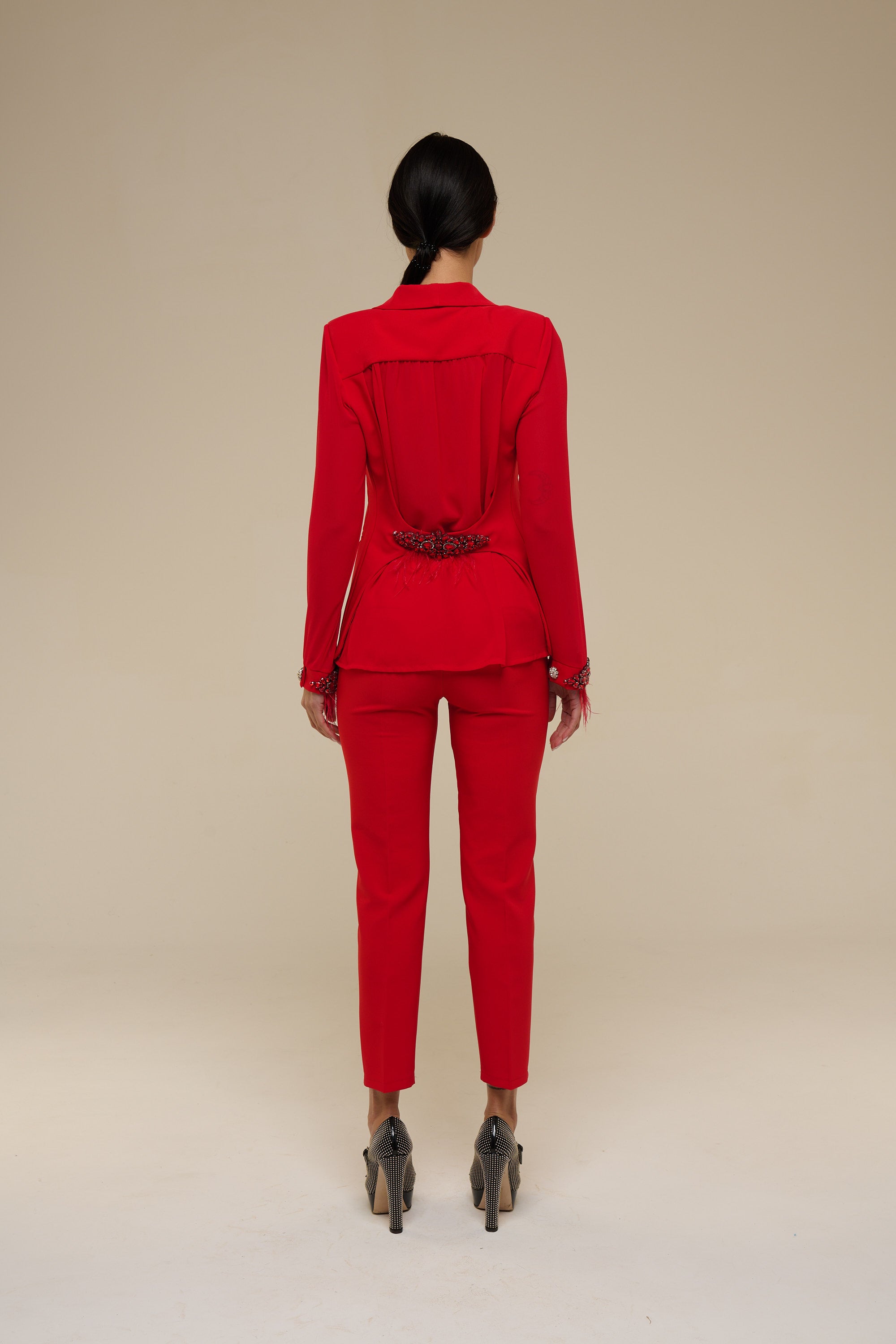 Tailleur Chiffon Rosso