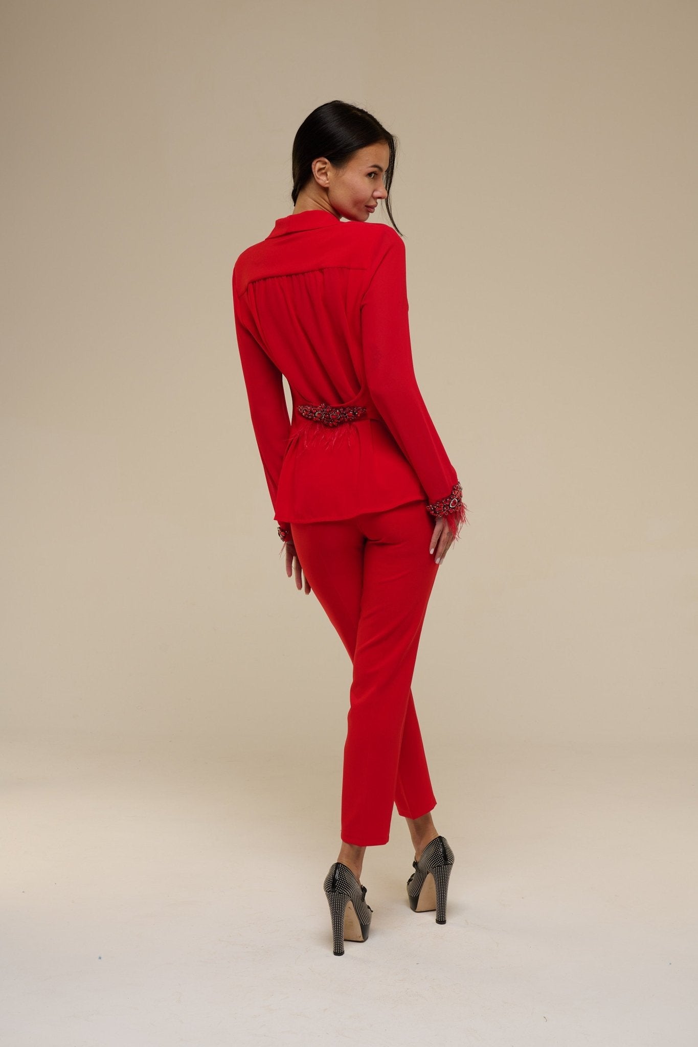 Tailleur Chiffon Rosso - 22 Spazio Boutique