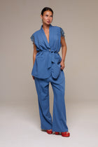 Completo Smanicato Blu Ida