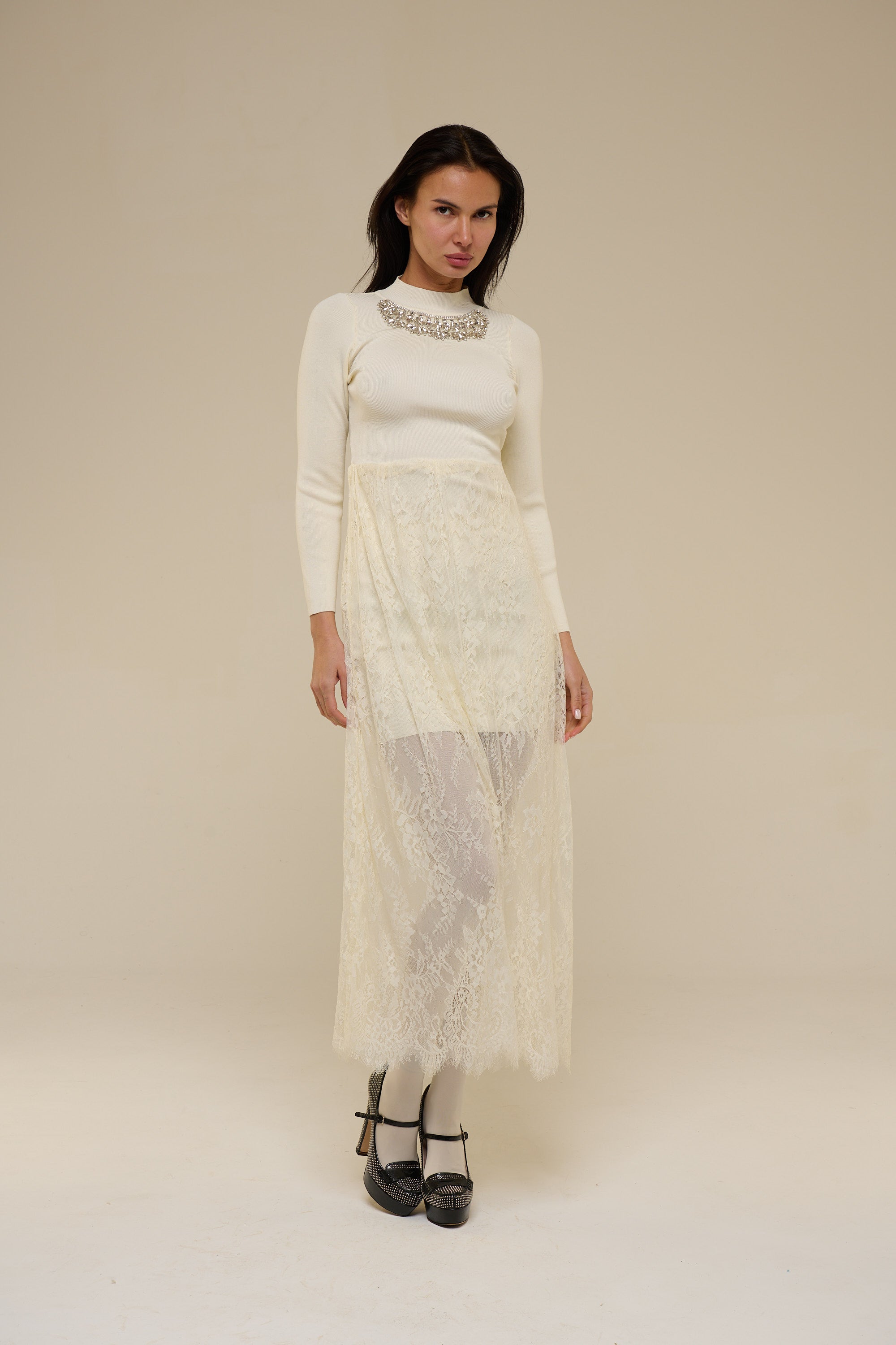 Abito White Lace Gioiello