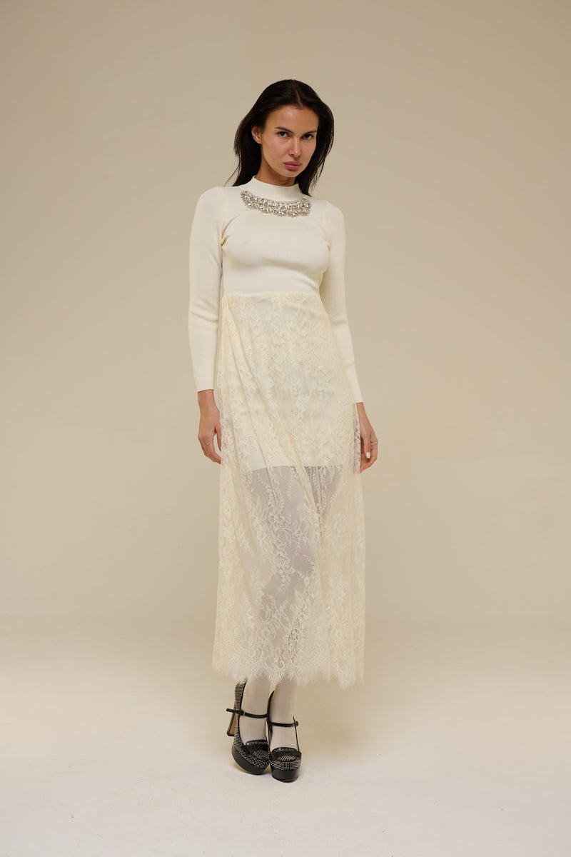 Abito White Lace Gioiello