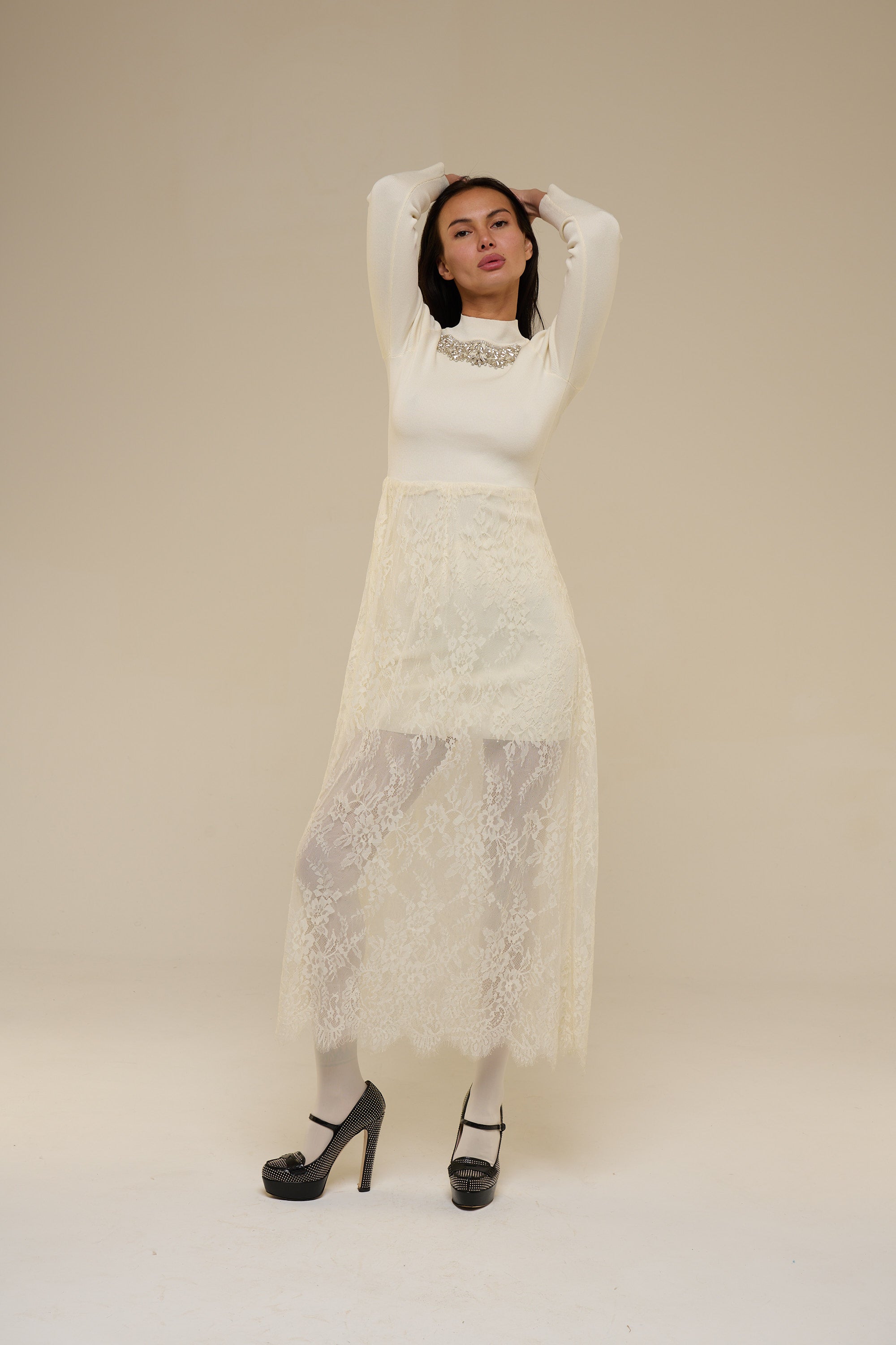 Abito White Lace Gioiello