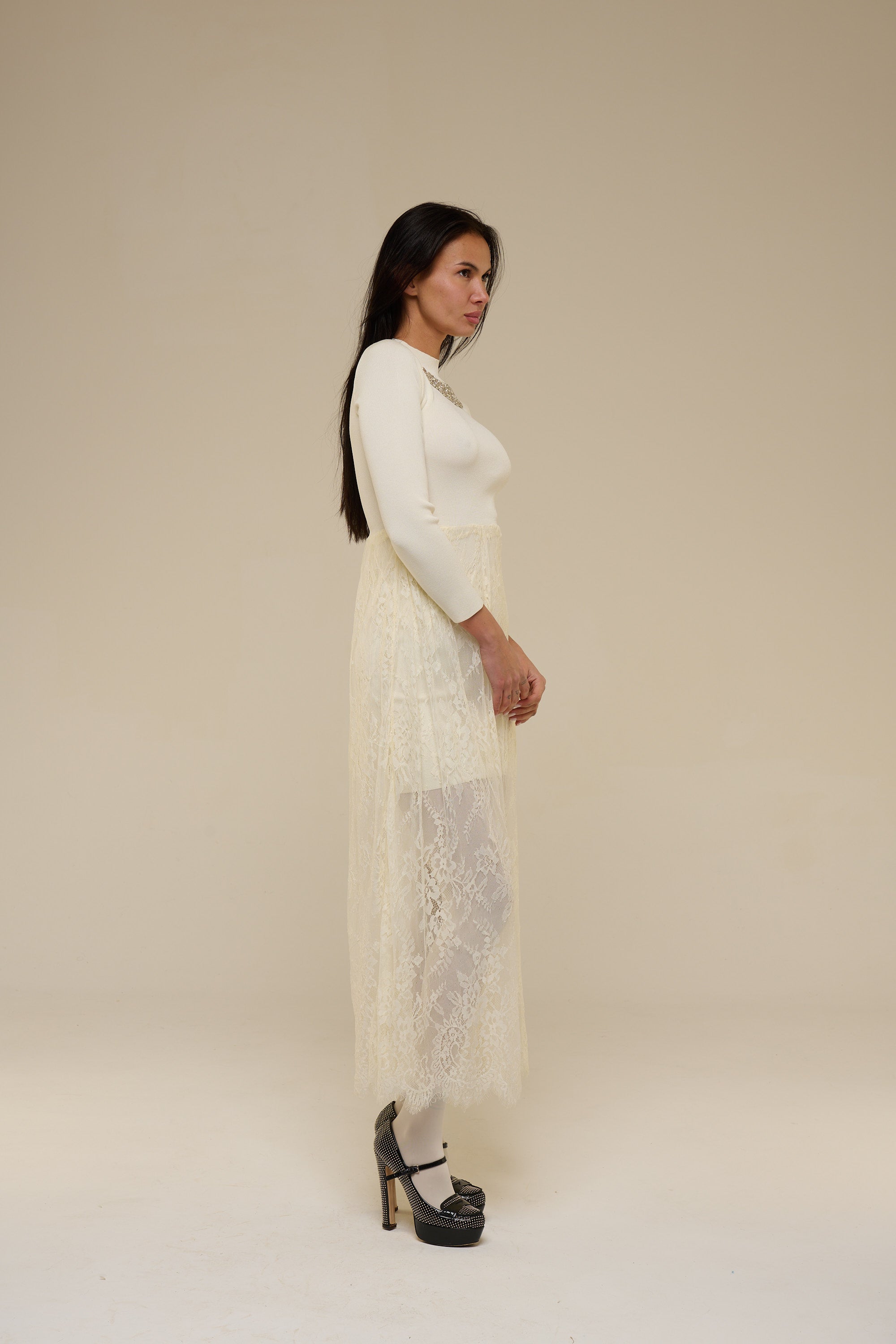 Abito White Lace Gioiello