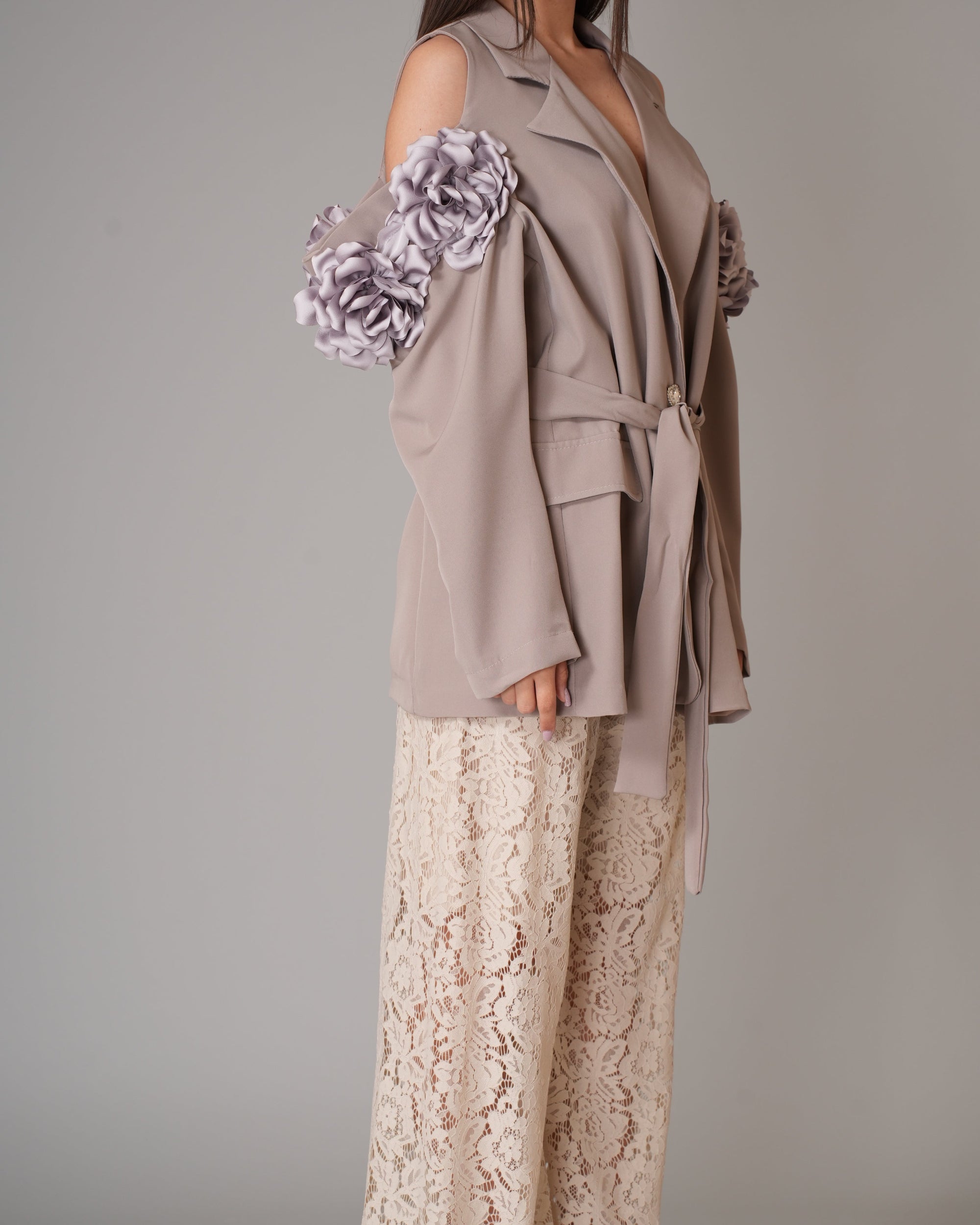 Tailleur Over Rosa Beige