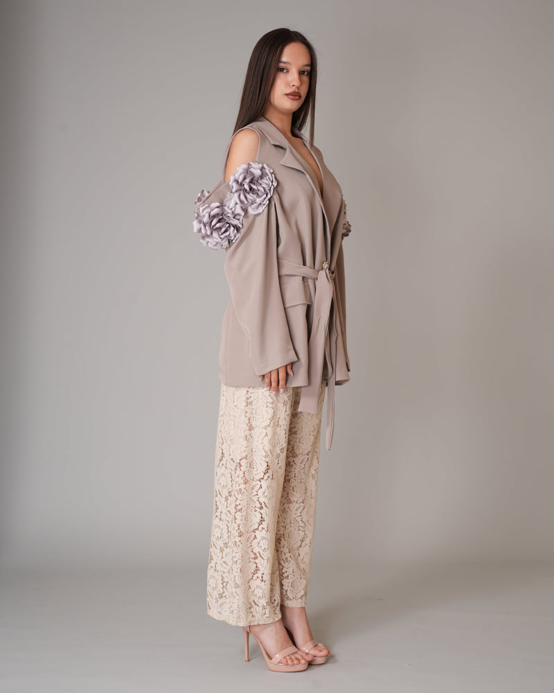 Tailleur Over Rosa Beige
