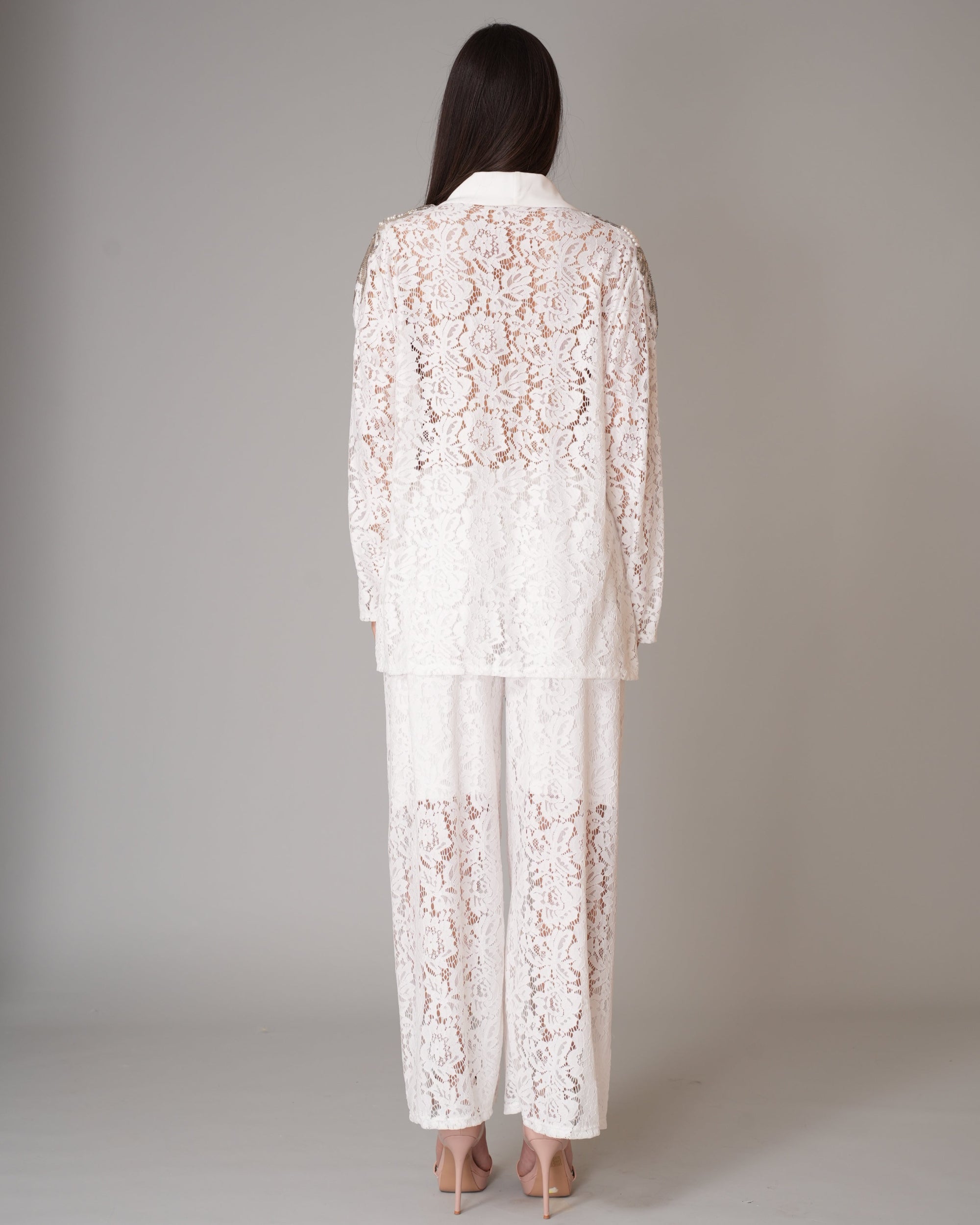 Tailleur Pizzo Bianco