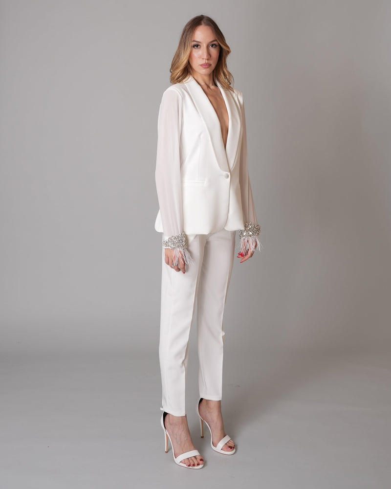 Tailleur Chiffon Bianco