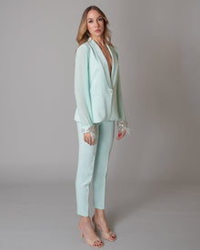 Tailleur Chiffon Verde Tiffany