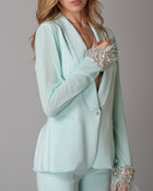 Tailleur Chiffon Verde Tiffany