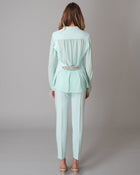 Tailleur Chiffon Verde Tiffany