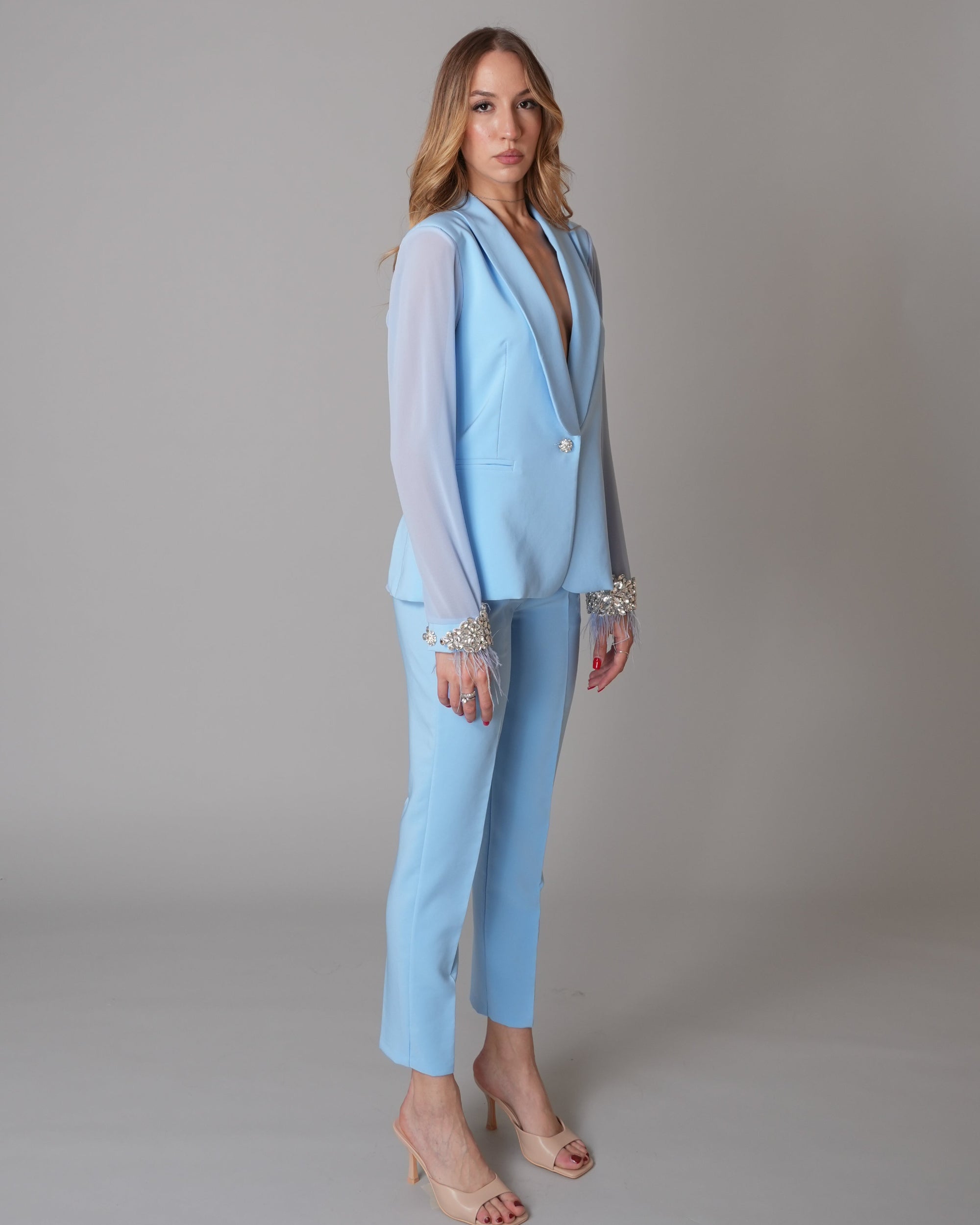 Tailleur Chiffon Azzurro