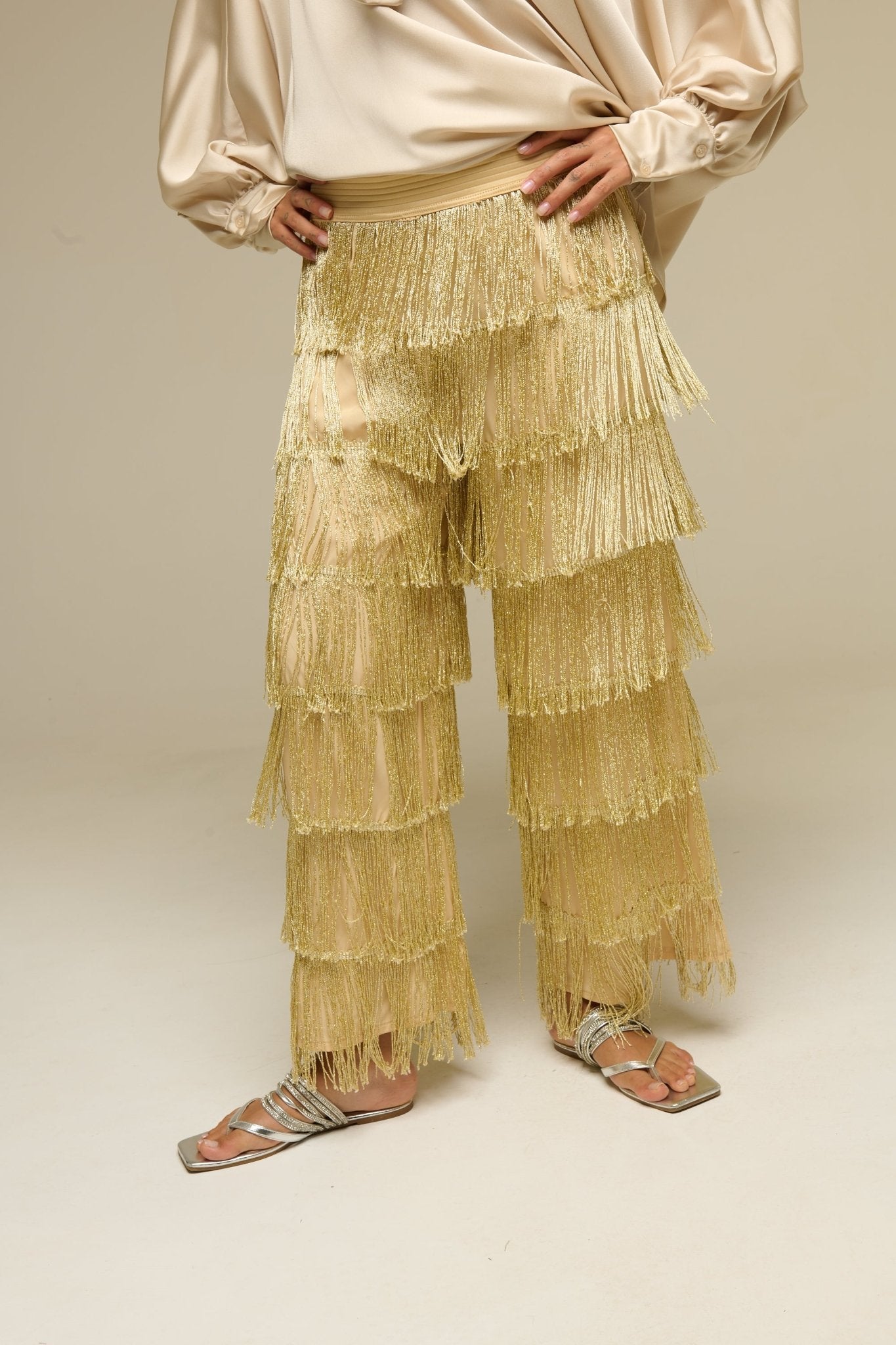 Pantalone Frangia Gold - 22 Spazio Boutique