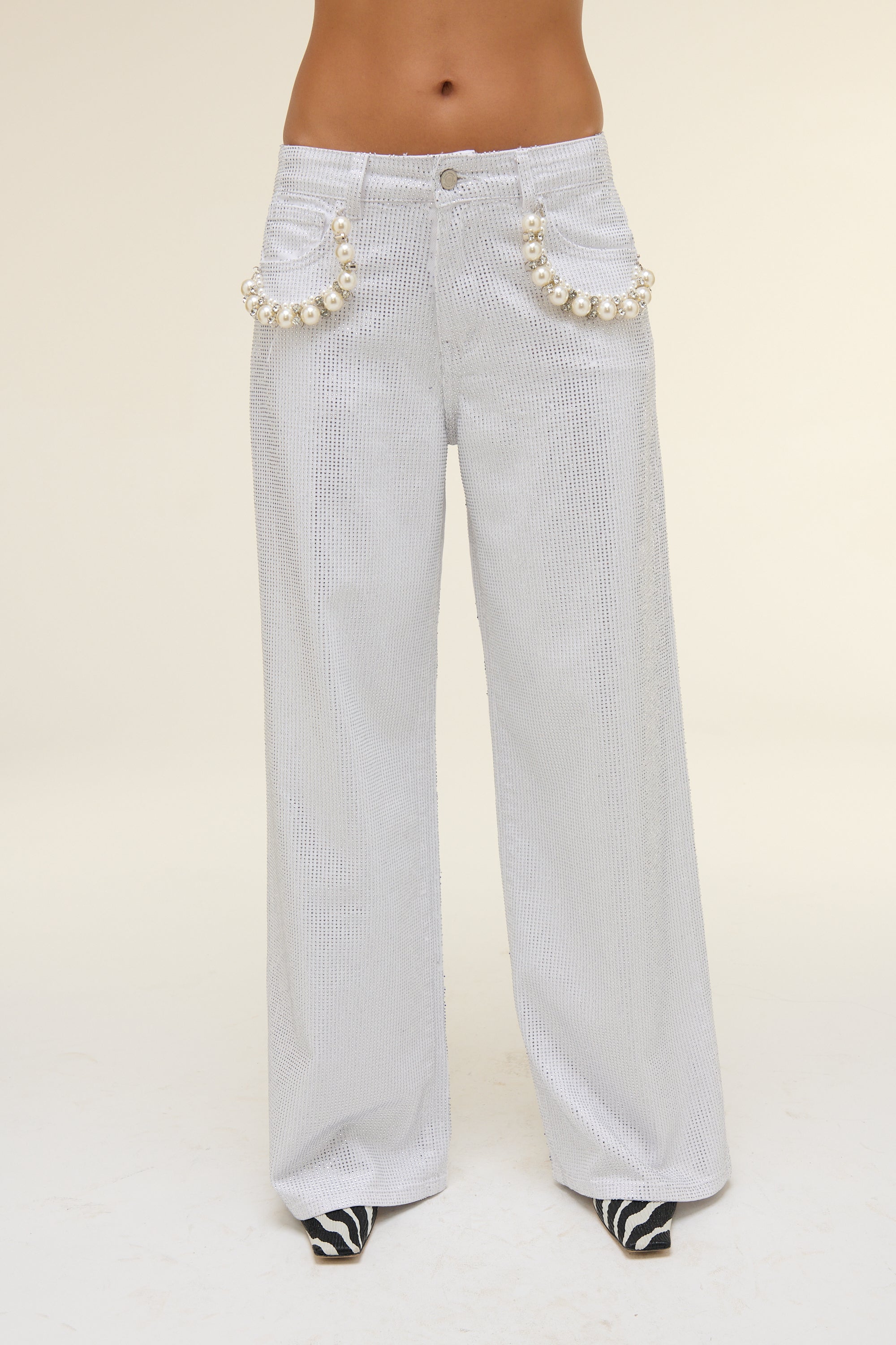 Pantalone Jeans White