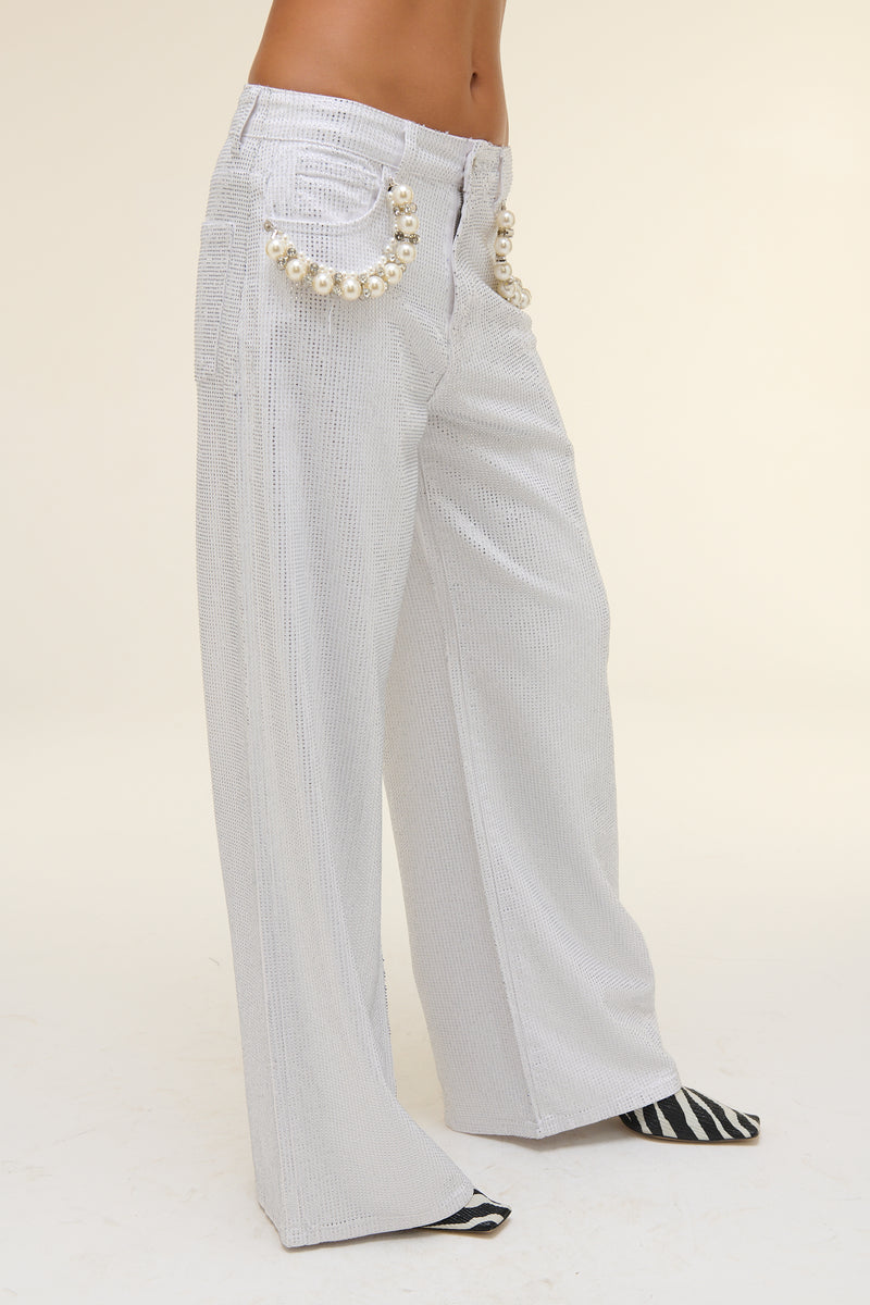 Pantalone Jeans White
