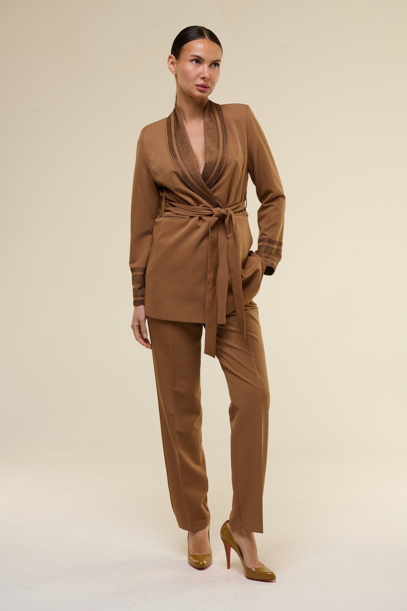 Tailleur Amber Caramello - 22 Spazio Boutique