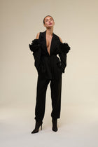 Tailleur Over Rose Nero- 22 Spazio Boutique