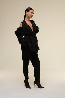 Tailleur Over Rose Nero- 22 Spazio Boutique