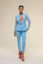 Tailleur Chiffon Azzurro - 22 Spazio Boutique