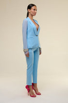 Tailleur Chiffon Azzurro - 22 Spazio Boutique