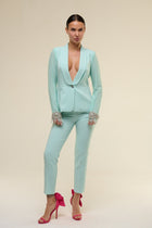 Tailleur Chiffon Verde Tiffany - 22 Spazio Boutique