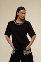 Shirt Nera Gioiello - 22 Spazio Boutique