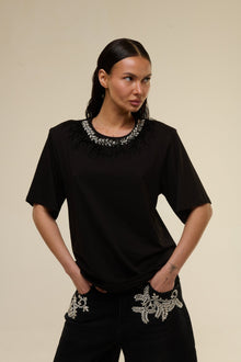 Shirt Nera Gioiello - 22 Spazio Boutique